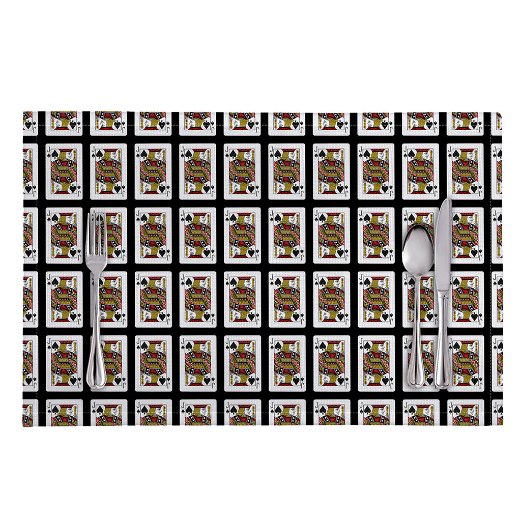 Jack Of Spades Pattern Print Placemat