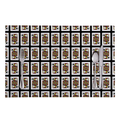 Jack Of Spades Pattern Print Placemat
