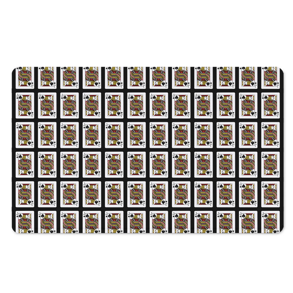 Jack Of Spades Pattern Print Polyester Doormat