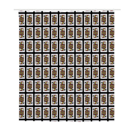 Jack Of Spades Pattern Print Polyester Shower Curtain
