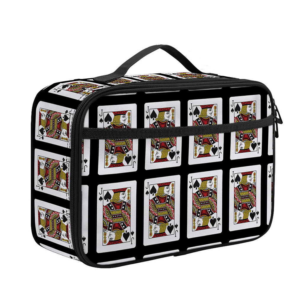Jack Of Spades Pattern Print Portable Lunch Bag