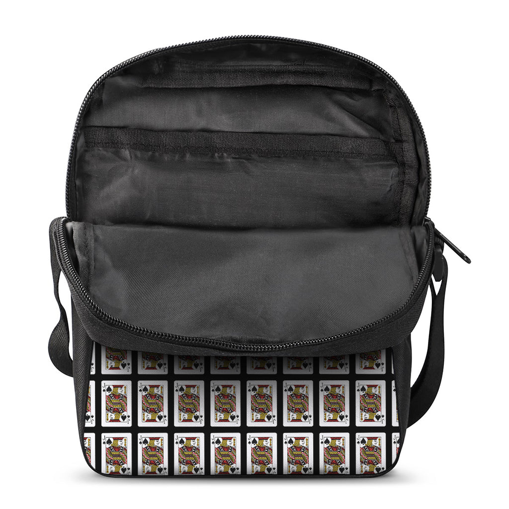 Jack Of Spades Pattern Print Rectangular Crossbody Bag