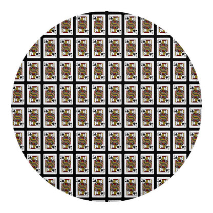 Jack Of Spades Pattern Print Round Blanket