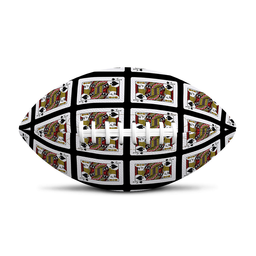 Jack Of Spades Pattern Print Rugby Ball