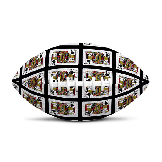 Jack Of Spades Pattern Print Rugby Ball