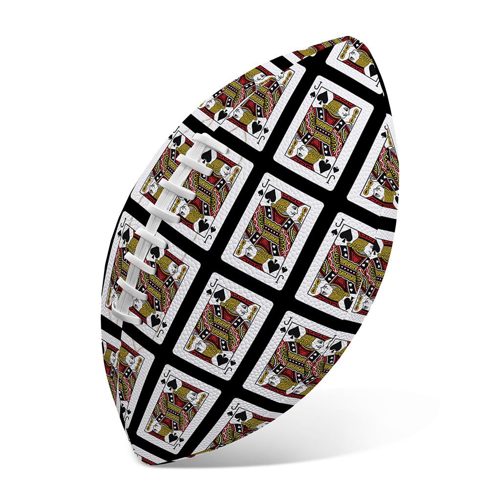 Jack Of Spades Pattern Print Rugby Ball