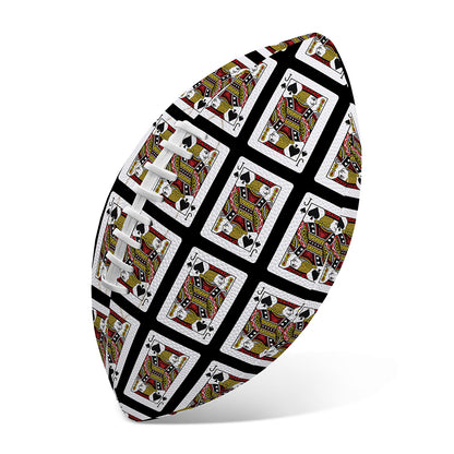 Jack Of Spades Pattern Print Rugby Ball