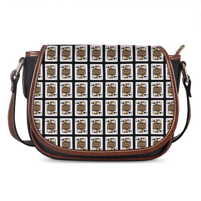 Jack Of Spades Pattern Print Saddle Bag