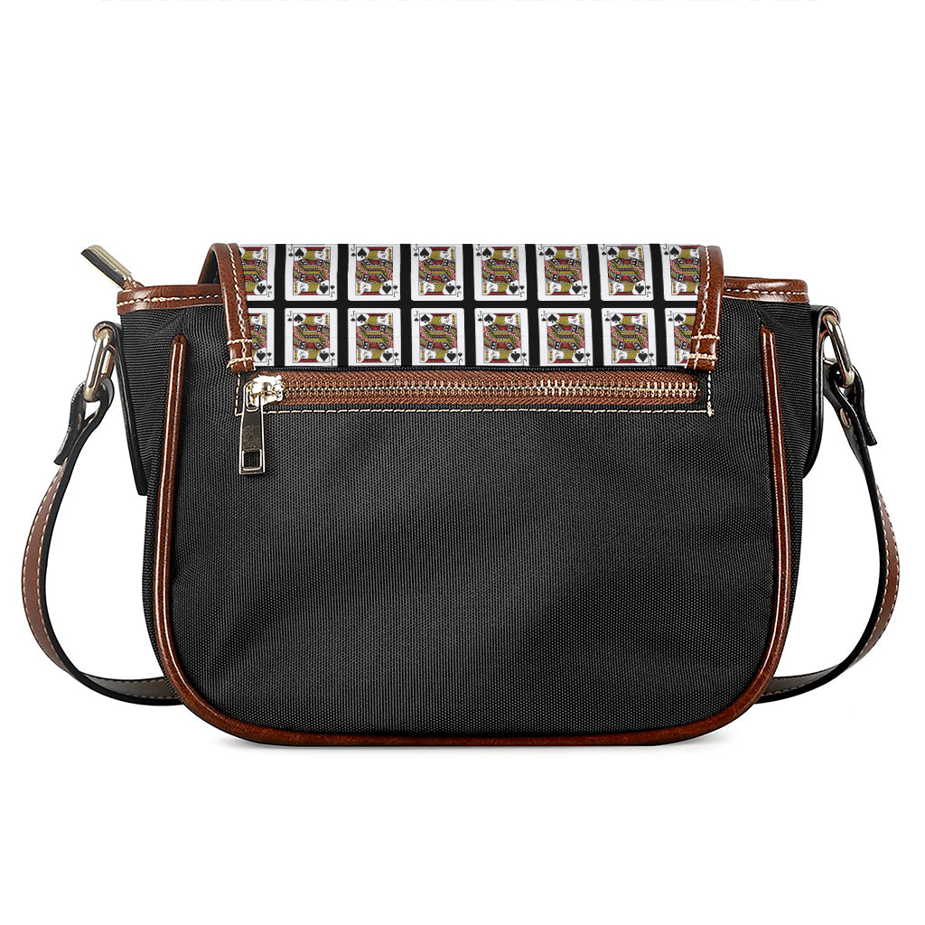 Jack Of Spades Pattern Print Saddle Bag