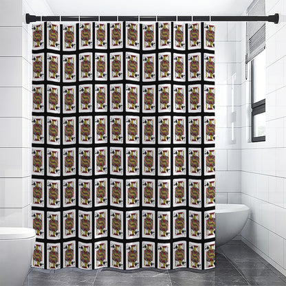 Jack Of Spades Pattern Print Shower Curtain