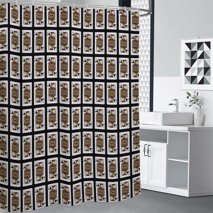 Jack Of Spades Pattern Print Shower Curtain