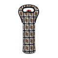 Jack Of Spades Pattern Print Single Neoprene Wine Tote