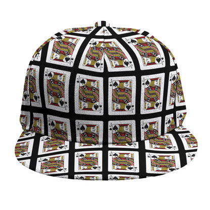 Jack Of Spades Pattern Print Snapback Cap
