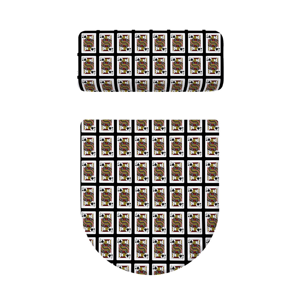 Jack Of Spades Pattern Print Toilet Lid And Tank Cover Set