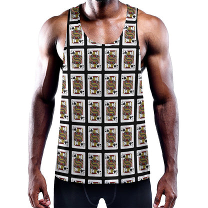 Jack Of Spades Pattern Print Training Tank Top