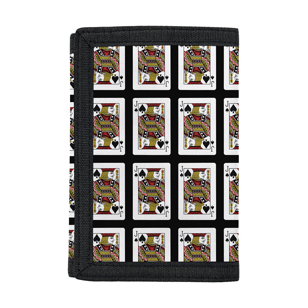 Jack Of Spades Pattern Print Trifold Wallet