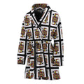 Jack Of Spades Pattern Print Women's Bathrobe