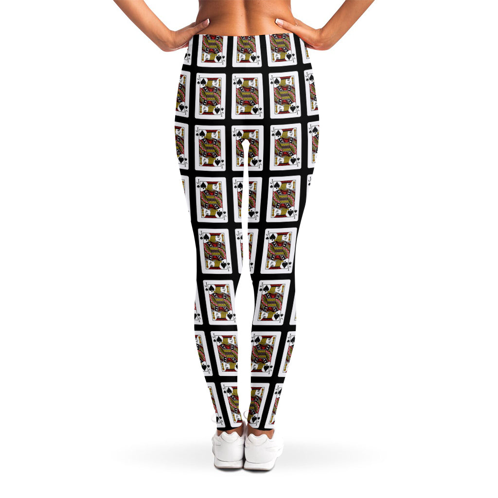 Jack Of Spades Pattern Print Women's Leggings