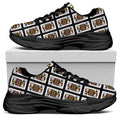 Jack Of Spades Pattern Print Black Chunky Shoes