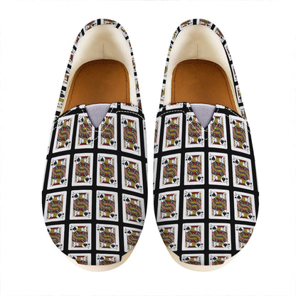 Jack Of Spades Playing Card Pattern Print Casual Shoes