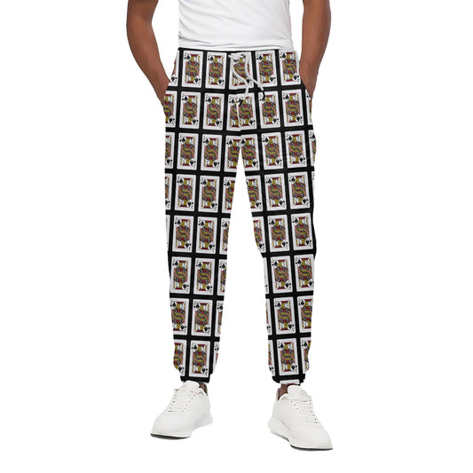 Jack Of Spades Playing Card Pattern Print Cotton Pants