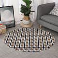 Jack Of Spades Pattern Print Round Rug