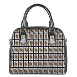 Jack Of Spades Playing Card Pattern Print Shoulder Handbag