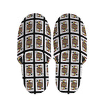 Jack Of Spades Playing Card Pattern Print Slippers