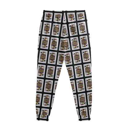 Jack Of Spades Playing Card Pattern Print Sweatpants
