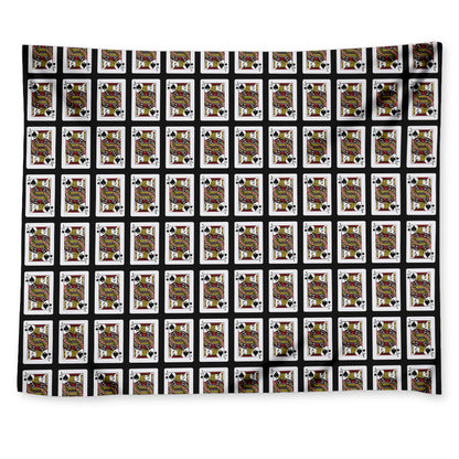 Jack Of Spades Playing Card Pattern Print Tapestry