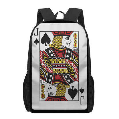 Jack Of Spades Playing Card Print 17 Inch Backpack