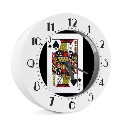 Jack Of Spades Playing Card Print Alarm Clock