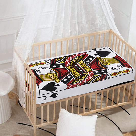 Jack Of Spades Playing Card Print Baby Crib Sheet