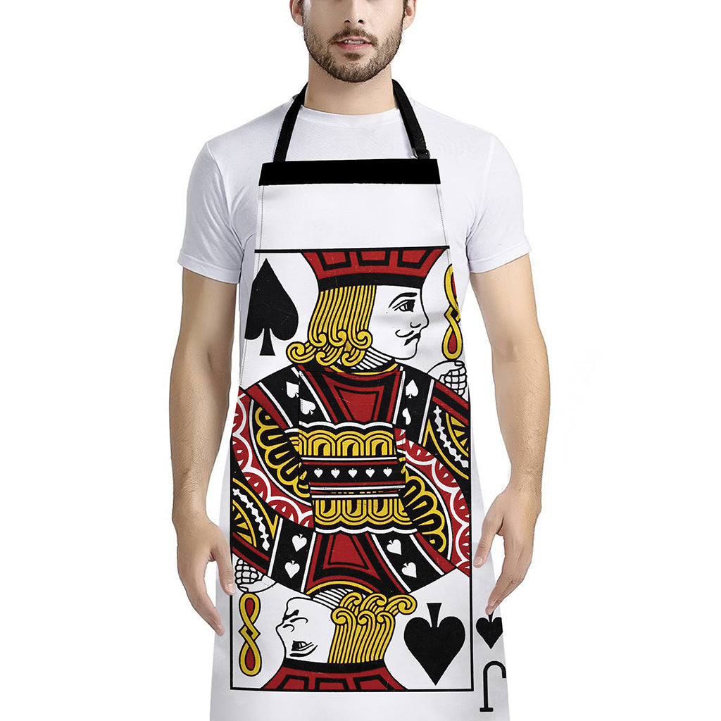 Jack Of Spades Playing Card Print Bib Apron With Pocket