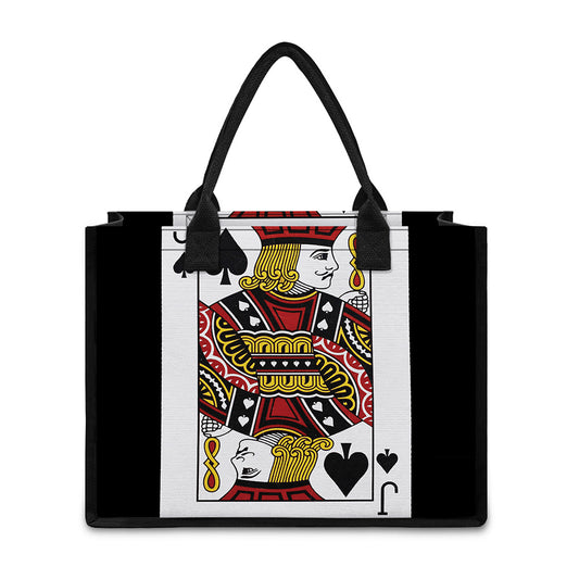 Jack Of Spades Playing Card Print Canvas Tote Bag
