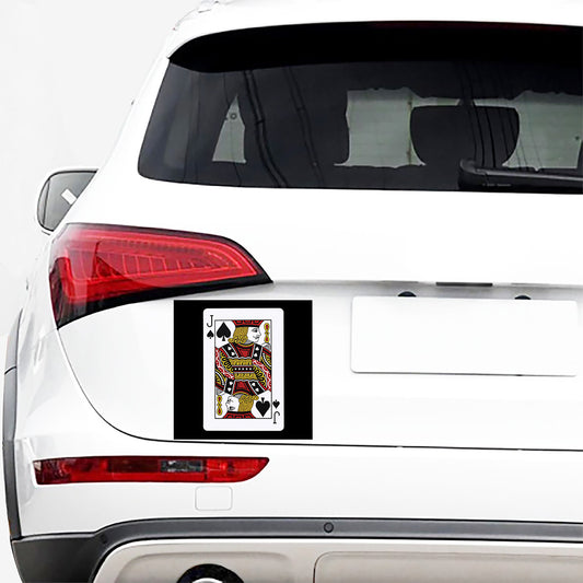 Jack Of Spades Playing Card Print Car Sticker