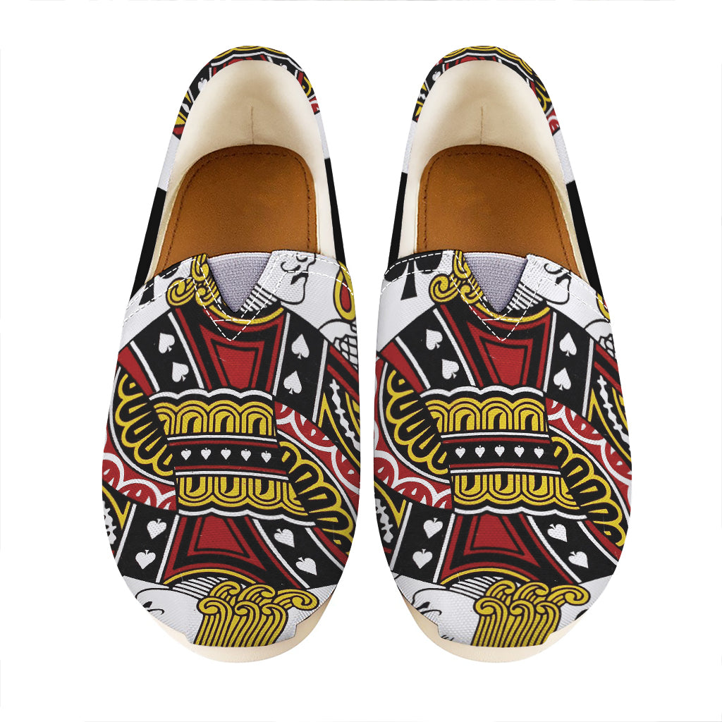 Jack Of Spades Playing Card Print Casual Shoes