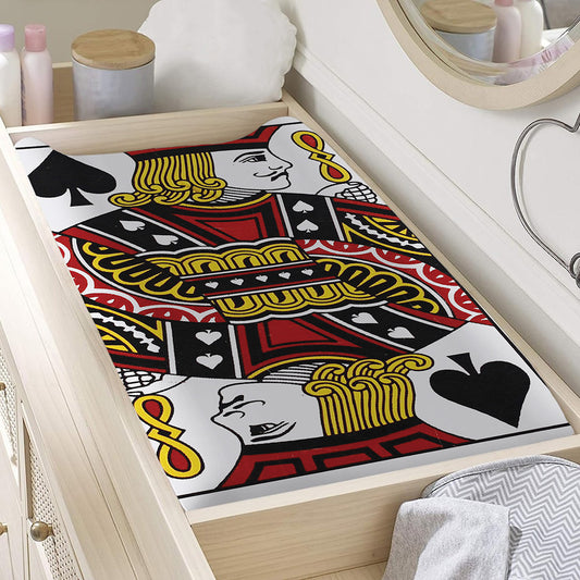 Jack Of Spades Playing Card Print Changing Pad Cover
