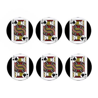 Jack Of Spades Playing Card Print Coaster Set