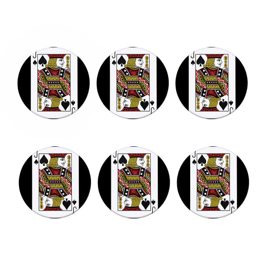 Jack Of Spades Playing Card Print Coaster Set