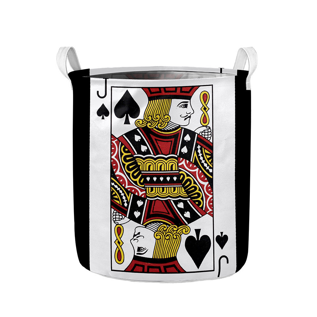 Jack Of Spades Playing Card Print Collapsible Laundry Basket