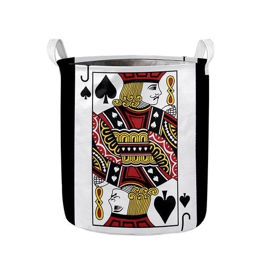 Jack Of Spades Playing Card Print Collapsible Laundry Basket