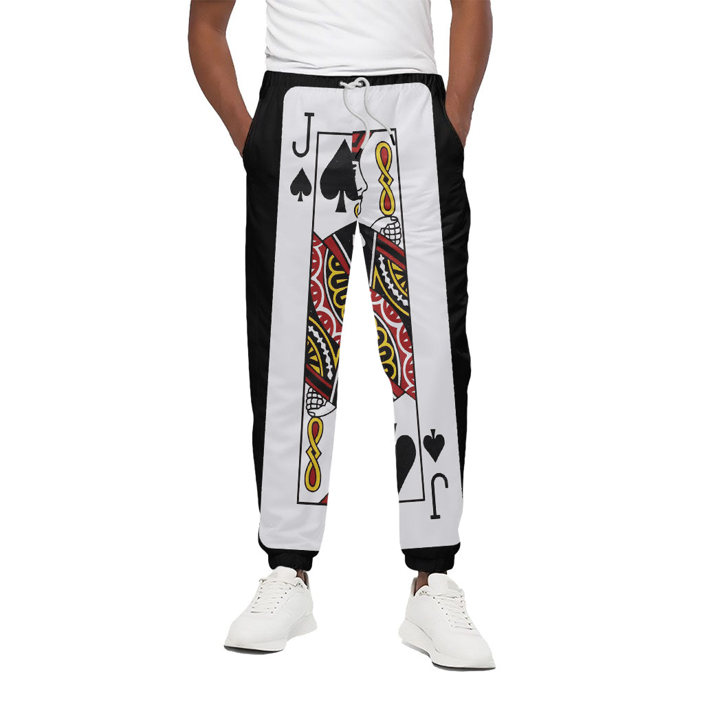 Jack Of Spades Playing Card Print Cotton Pants