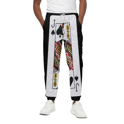 Jack Of Spades Playing Card Print Cotton Pants