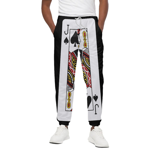 Jack Of Spades Playing Card Print Cotton Pants