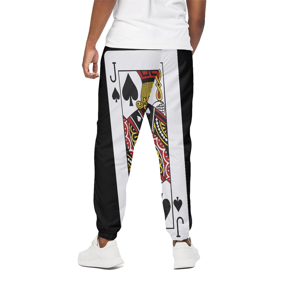 Jack Of Spades Playing Card Print Cotton Pants
