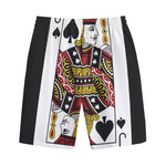 Jack Of Spades Playing Card Print Cotton Shorts