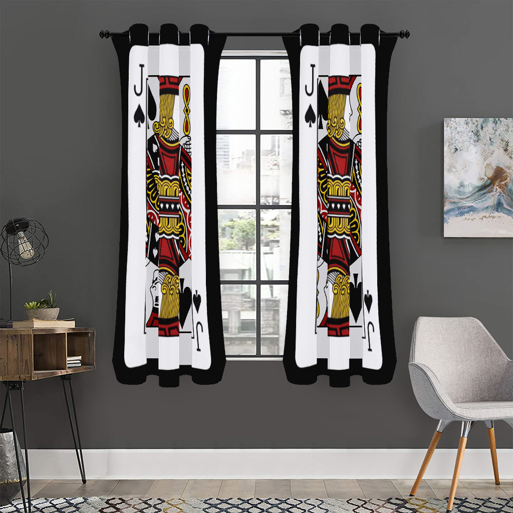 Jack Of Spades Playing Card Print Curtain