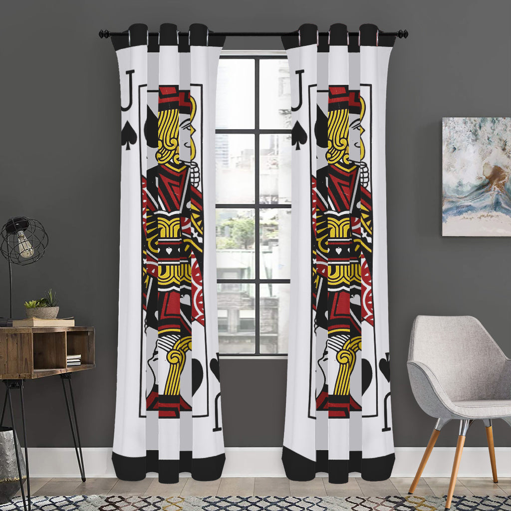 Jack Of Spades Playing Card Print Curtain