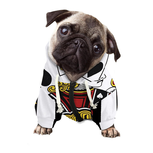 Jack Of Spades Playing Card Print Dog Zip Up Hoodie